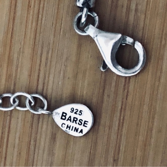 $72   Designer Estate Necklace  Turquoise  Sterling Silver  BARSE 925  THAI - Picture 6 of 7